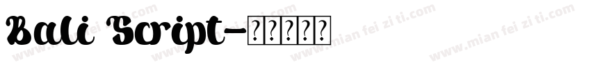 Bali Script字体转换